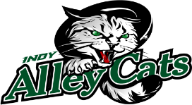 The logo of the Indianapolis Alleycats.