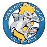 The logo of the AUDL's New Jersey Hammerheads.