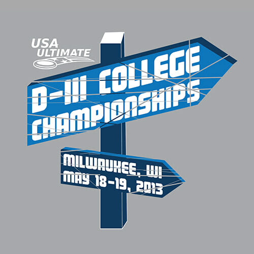USA Ultimate's DIII College Championships logo.