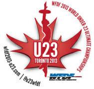 The 2013 WFDF U23 logo.