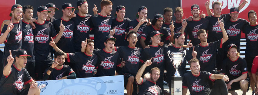 The Toronto Rush won the 2013 AUDL Championship and $15,000 player prize. Photo: AUDL.