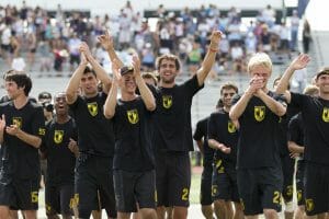 Colorado celebrates after winning the 2014 College Championships