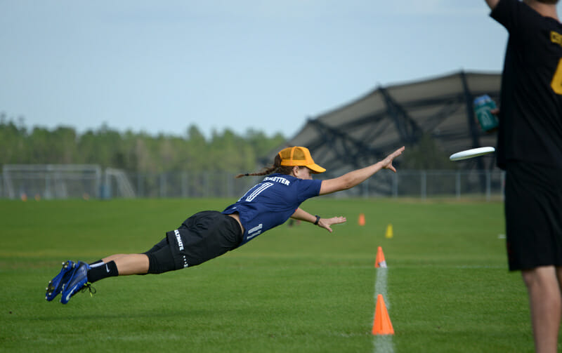 Janina Freystaetter made big plays all weekend for the UCF Sirens. Photo: Billy Dzwonkowski -- UltiPhotos.com