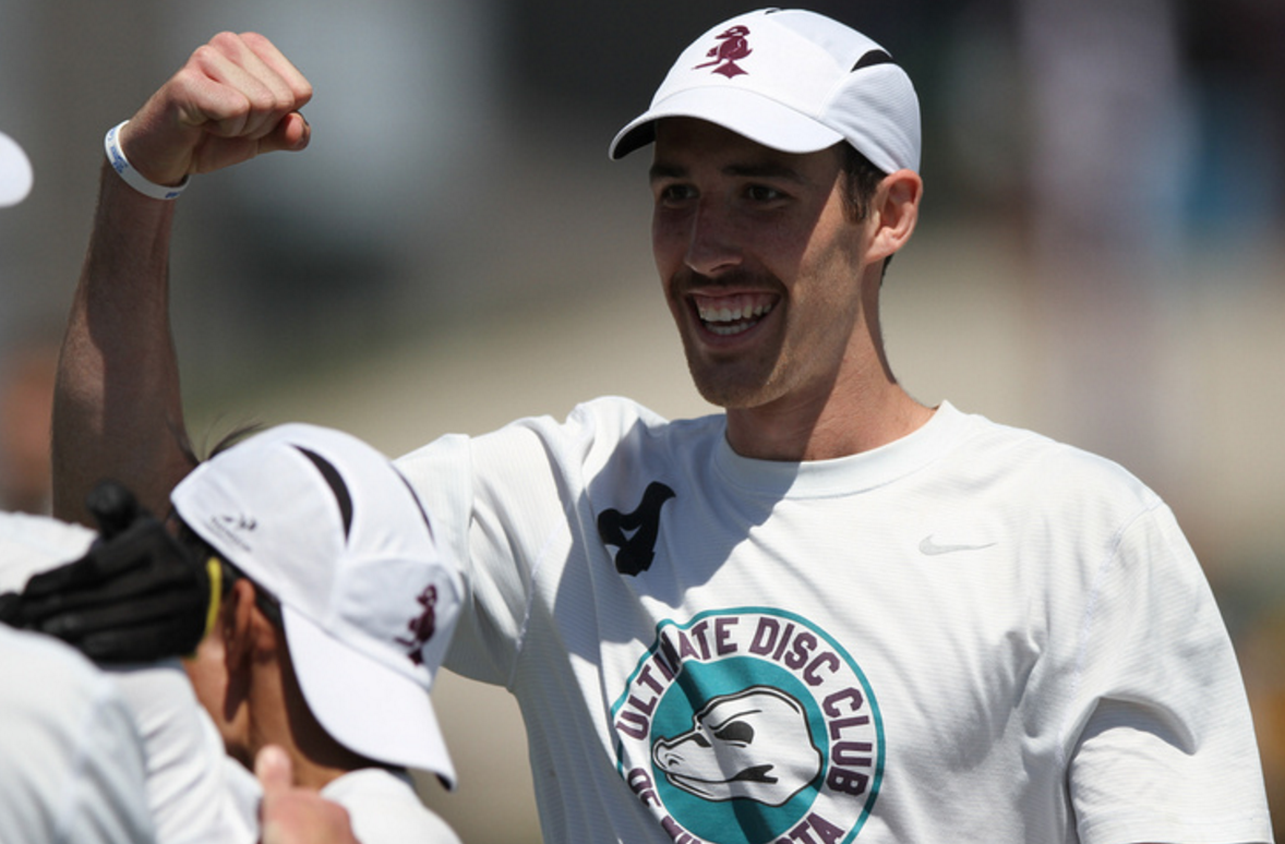Minnesota's Ben Jagt with last year's jersey but this year's hat. Photo: William Brotman -- UltiPhotos.com