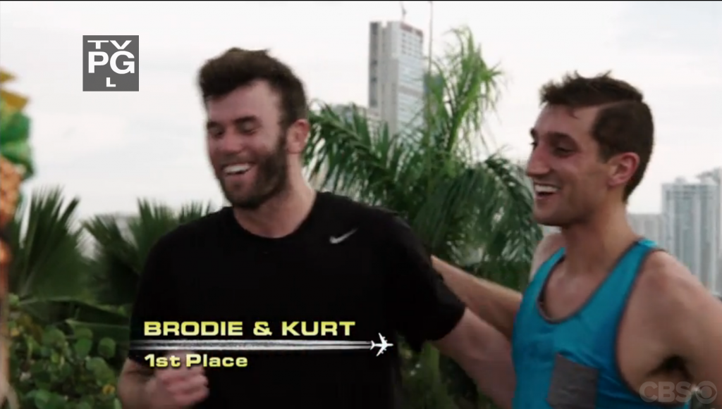 Brodie & Kurt take first place on The Amazing Race