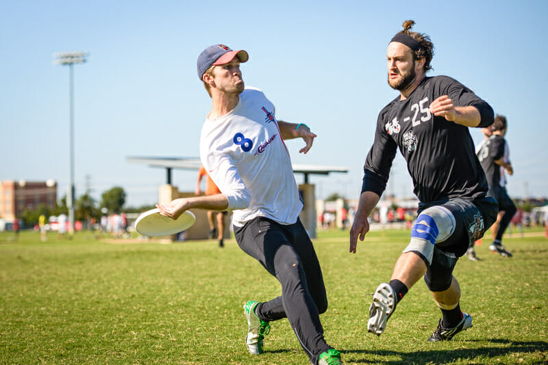 Peter Prial and Nick Stuart at the 2015 USAU Club Championships. Photo: Paul Andris -- UltiPhotos.com