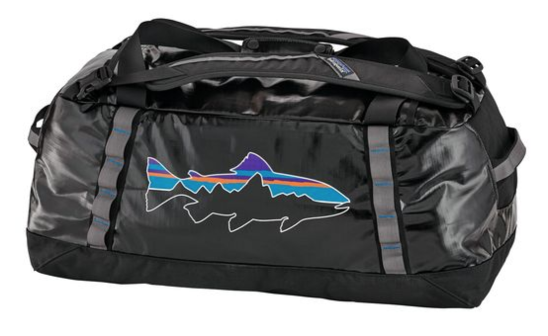 north face base camp duffle or patagonia black hole The Voyager Duffel 62 L TNF Black/Asphalt Grey buckles and mesh Camp Gear North Face Duffel